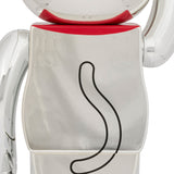 BE@RBRICK Maneki Neko Good Luck Silver Plated Luminous 1000%