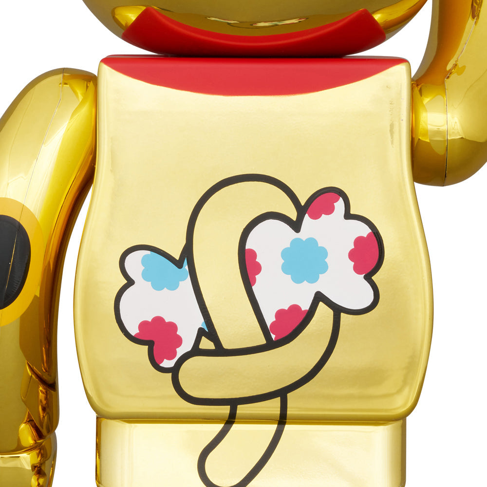BE@RBRICK 招き猫 ペコちゃん 金運 ダブル小判 金メッキ 100