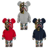 BE@RBRICK BAPE(R) LEGACY CAMO SHARK GRAY/RED/NAVY 1000%