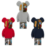 BE@RBRICK BAPE(R) LEGACY CAMO SHARK GRAY/RED/NAVY 1000%