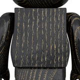 BE@RBRICK Karimoku Uzukuri finish Black Gold 400%