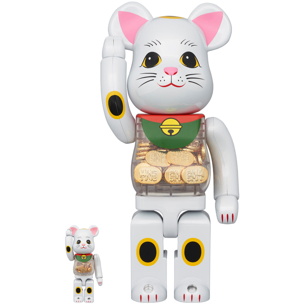 BE@RBRICK ベアブリック 招き猫 透明メッキ 100％ & 400％ - rabassa.eu