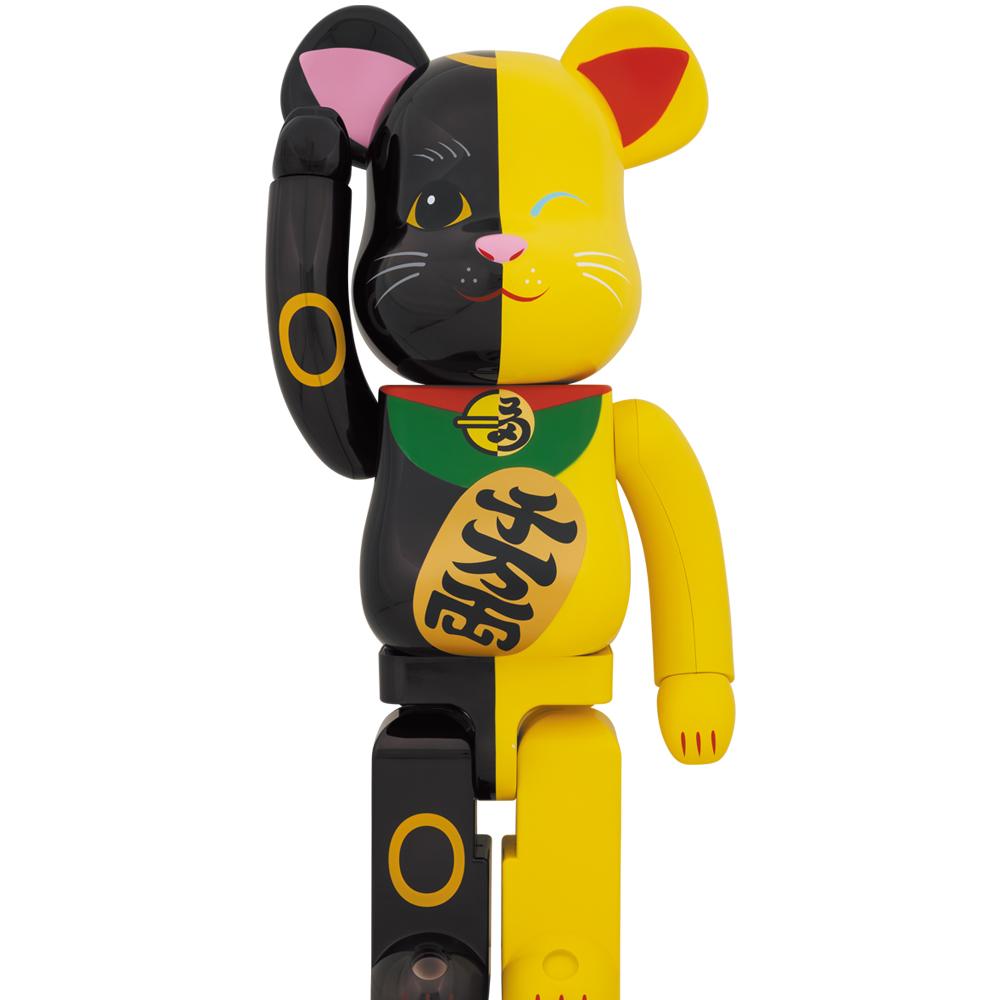 BE@RBRICK 招き猫 黒×黄 1000％その他