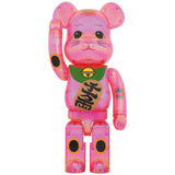 BE@RBRICK Maneki Neko Pink Transparent Plating 1000%