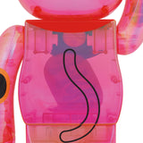 BE@RBRICK Maneki Neko Pink Transparent Plating 1000%