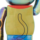 BE@RBRICK Maneki Neko Black Transparent Plating 1000%