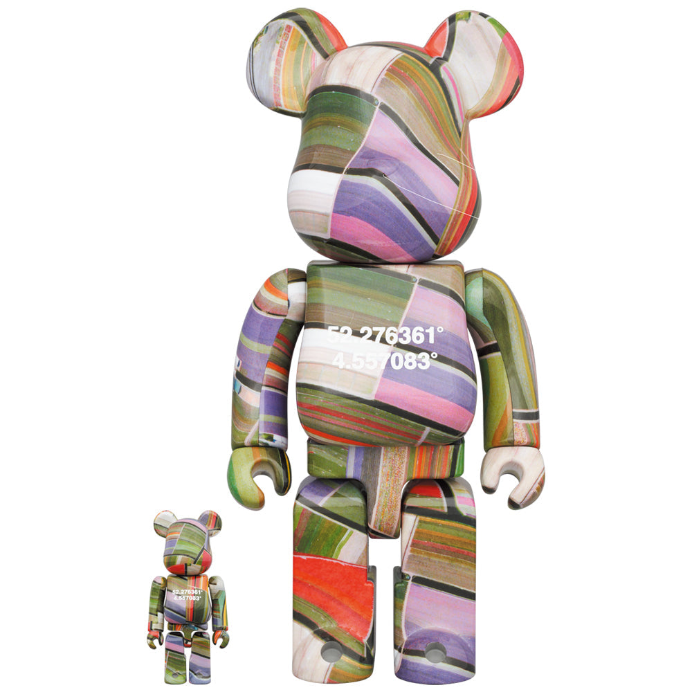 Gấu Bearbrick tô tượng sơn trang trí theo sở thích, vẽ trên phôi gấu đính  đá bearbrick 21cm, giúp bé thông minh,sáng tạo