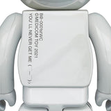 BE@RBRICK 1st MODEL WHITE CHROME 400%