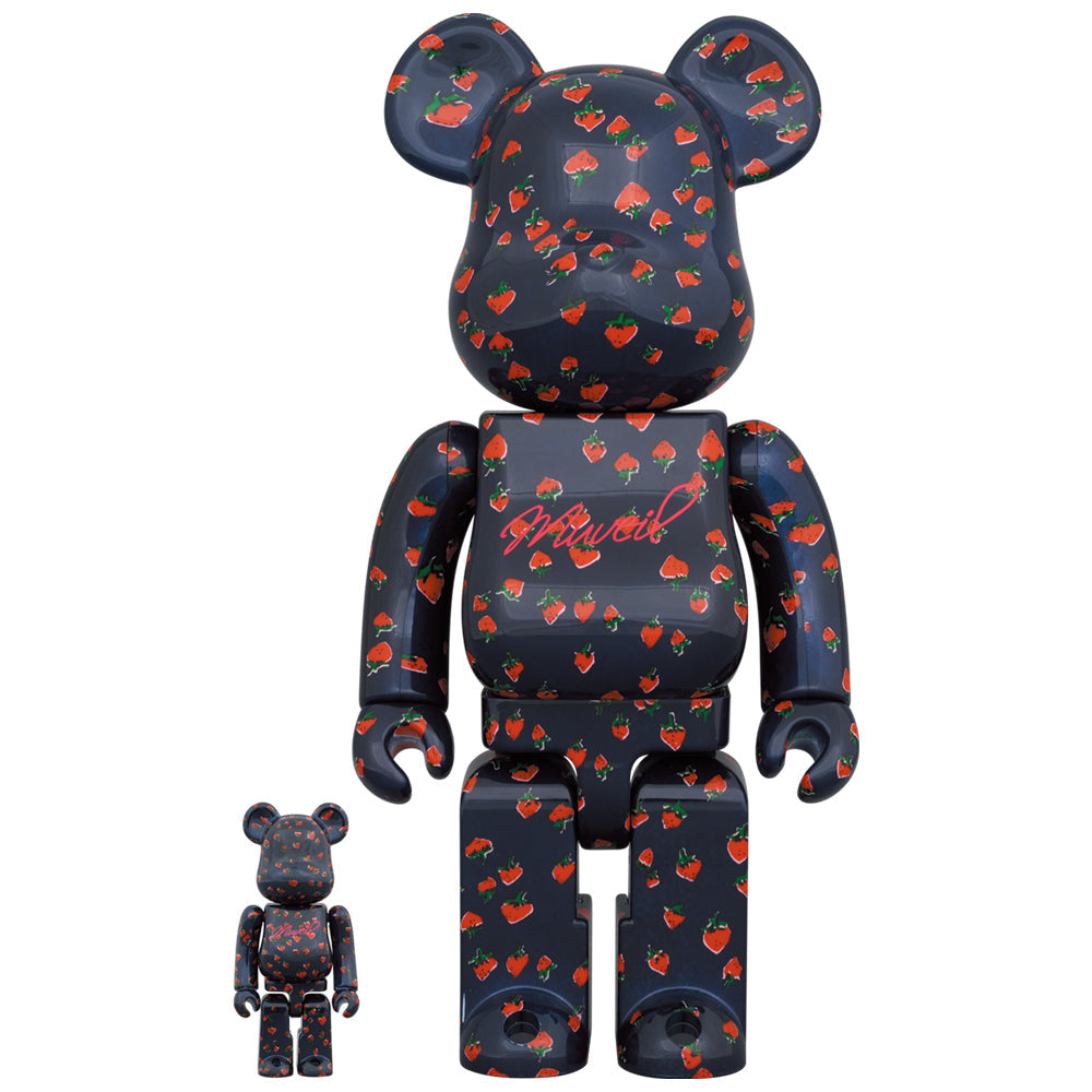 BE@RBRICK MUVEIL Strawberry Pattern 100％ u0026 400％ – MCT TOKYO