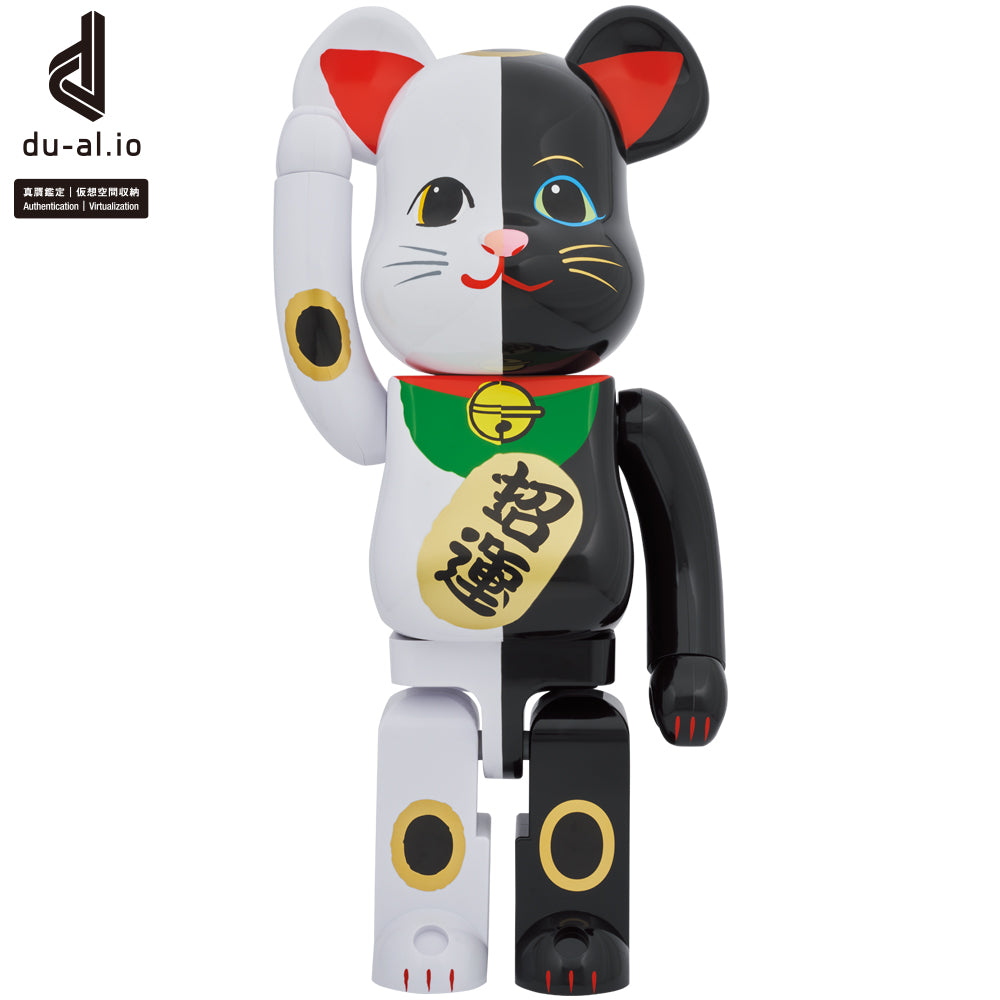 BE@RBRICK 招き猫 /招福黒×金運白/金運白×招福黒-