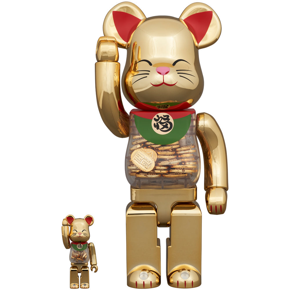 BE@RBRICK 招き猫 小判 開運 金メッキ 100％ u0026 400％ – MCT TOKYO