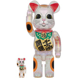 BE@RBRICK Maneki Neko Good luck・Ten million ryo Clear Plating 100％ & 400％