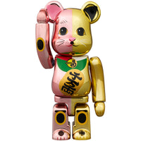 BE@RBRICK Manekineko Ten million ryo Peach Gold Plated × Gold Plated 100% & 400%