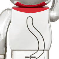 BE@RBRICK Maneki Neko Good Luck Silver Plated Luminous 400％