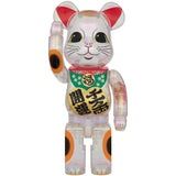 BE@RBRICK Maneki Neko Good luck・Ten million ryo Clear Plating 100％ & 400％
