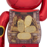 BE@RBRICK Maneki Neko with Koban Ten million ryo Plum Gold Plated 1000%