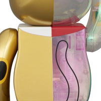 BE@RBRICK Maneki Neko Clear Plating×Gold Paint Ten million ryo 100% & 400% 