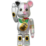 BE@RBRICK Maneki Neko Silver Paint×Clear Plating Ten million ryo 100% & 400% 