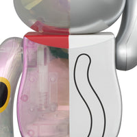 BE@RBRICK Maneki Neko Silver Paint×Clear Plating Ten million ryo 100% & 400% 