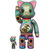 NY@BRICK 招财猫千万亮黑色透明电镀 100% 和 400%