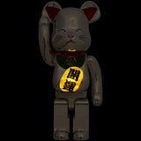 BE@RBRICK 招财猫 Good Luck 2 夜光镀银 1000%