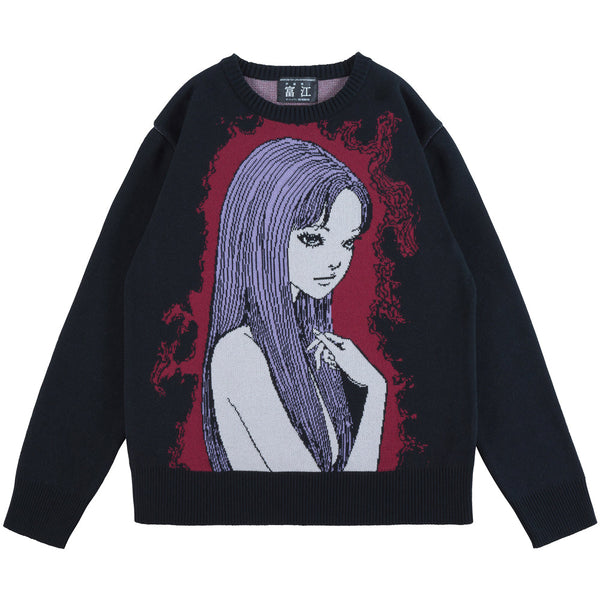 MLE KNIT GANG COUNCIL × 富江 CREW NECK SWEATER 「富江 A」《2025年12月発送予定 受注期間は10月26日まで》