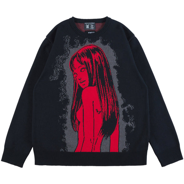 MLE KNIT GANG COUNCIL × 富江 CREW NECK SWEATER 「富江 B」《2025年12月発送予定 受注期間は10月26日まで》