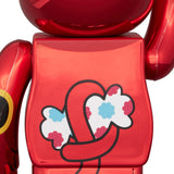 BE@RBRICK Maneki Neko Peko-chan old Fortune Double coin Plum pink gold Plating 100% & 400%
