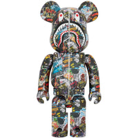 BE@RBRICK BAPE(R) LEGACY CAMO SHARK GRAY／RED／NAVY 1000％
