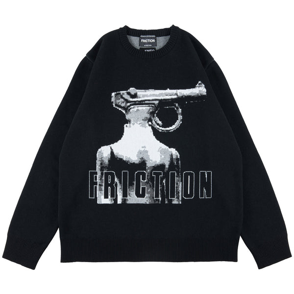 KNIT GANG COUNCIL "FRICTION" CREW NECK SWEATER"PISTOL"《2024年12月発売・発送予定 受注期間は12月10日まで》