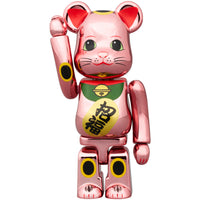 BE@RBRICK Manekineko Good luck Peach Gold Plating 100％ & 400％