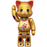 NY@BRICK 招き猫 福入 金メッキ 100％ & 400％ フィギュア_1