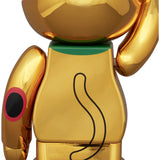 NY@BRICK 招き猫 福入 金メッキ 100％ & 400％ フィギュア_3