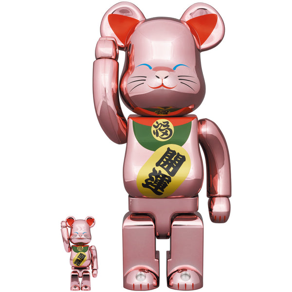 BE@RBRICK 招き猫 開運 桃金メッキ 100％ & 400％ | tradexautomotive.com