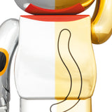 BE@RBRICK Maneki Neko Ten Million Ryo Gold x Good Luck Silver 100% & 400%