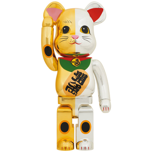 BE@RBRICK Maneki Neko Ten Million Ryo Gold x Good Luck Silver 1000%