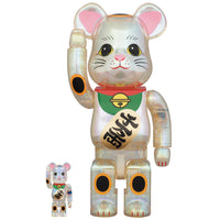 BE@RBRICK Maneki Neko transparent plating 100％ & 400％