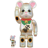 BE@RBRICK Maneki Neko transparent plating 100％ & 400％