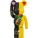 BE@RBRICK Maneki Neko Black x Yellow 1000%