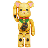 BE@RBRICK Maneki Neko Gold Plated Luminous 1000％