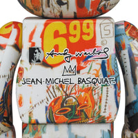 BE@RBRICK Andy Warhol × JEAN-MICHEL BASQUIAT #4 1000％