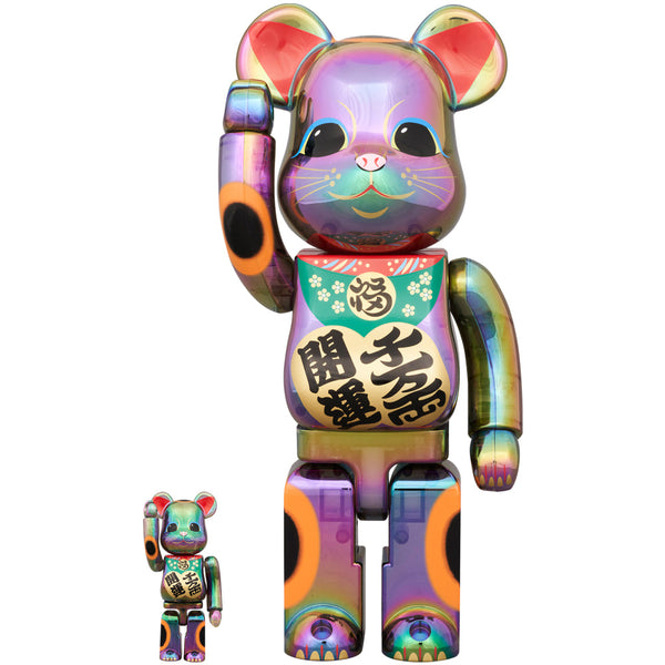 BE@RBRICK 招き猫 黒透明メッキ 100％ u0026 400％bape - www.idomeiron.co.il