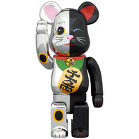 BE@RBRICK Manekineko Silver×Black 100％ & 400％