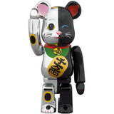 BE@RBRICK Manekineko Silver×Black 100％ & 400％