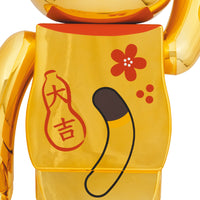 BE@RBRICK Manekineko Peko-chan Gold Plated 1000％