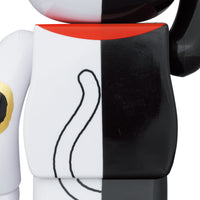 BE@RBRICK Maneki Neko Good Luck Black x Gold Fortune White 100% & 400%