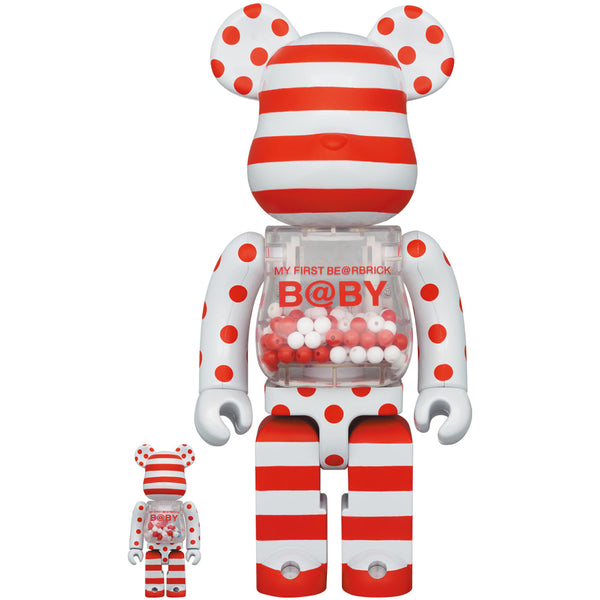 MY FIRST BE@RBRICK B@BY RED & SILVER CHROME Ver. 100％ & 400 