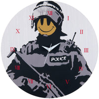 BRANDALISM WALL CLOCK "Riot Cop" made by KARIMOKU
