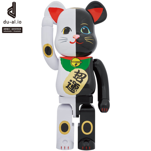BE@RBRICK 招き猫 招福 黒 × 金運 白 1000％ゲーム・おもちゃ・グッズ