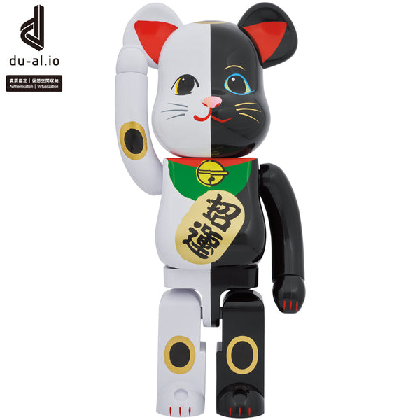 BE@RBRICK 招き猫 金運 白 × 招福 黒 100％ u0026 400％-